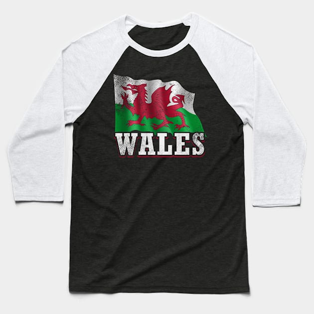Welsh Flag Baseball T-Shirt by Mila46